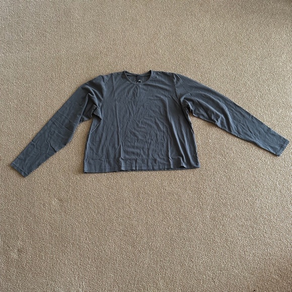Skims Gunmetal New Vintage Cropped Long Sleeve T-Shirt, Size 4X NWT - Picture 1 of 3